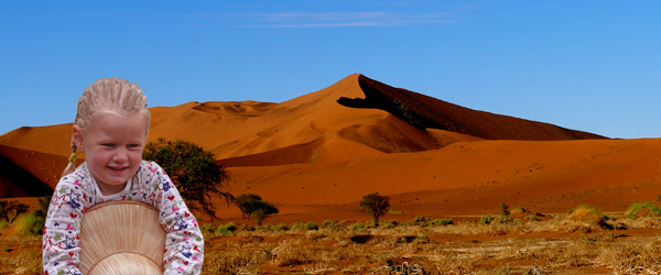 Maren in Namibië, Voor kinderen is Namibië met woestijnen, bergen en zee één groot avontuur!